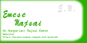 emese majsai business card